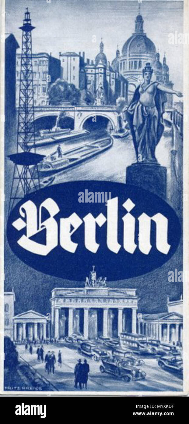 . Coperchio di un La Guida Turistica di Berlino, 1934 . 1934. Fritz Preiss (1883-1943) 36 Fritz Preiss - Guida Turistica Berlino 1934 Foto Stock