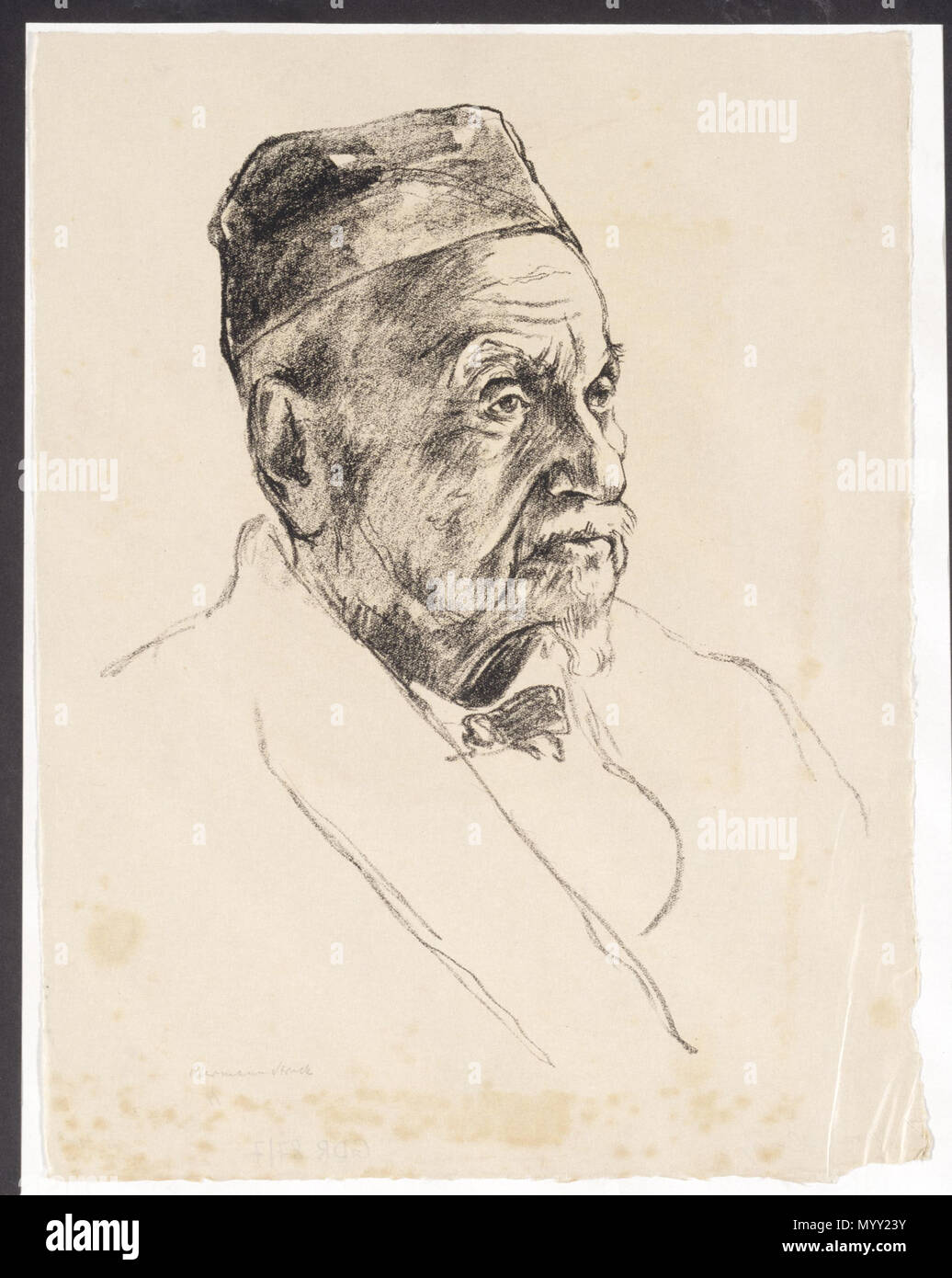 . Deutsch: Porträt Marcus Bondy . tra circa 1920 e circa 1925 47 Hermann colpito Grafik JMBerlin RDT 87 7 0 Foto Stock