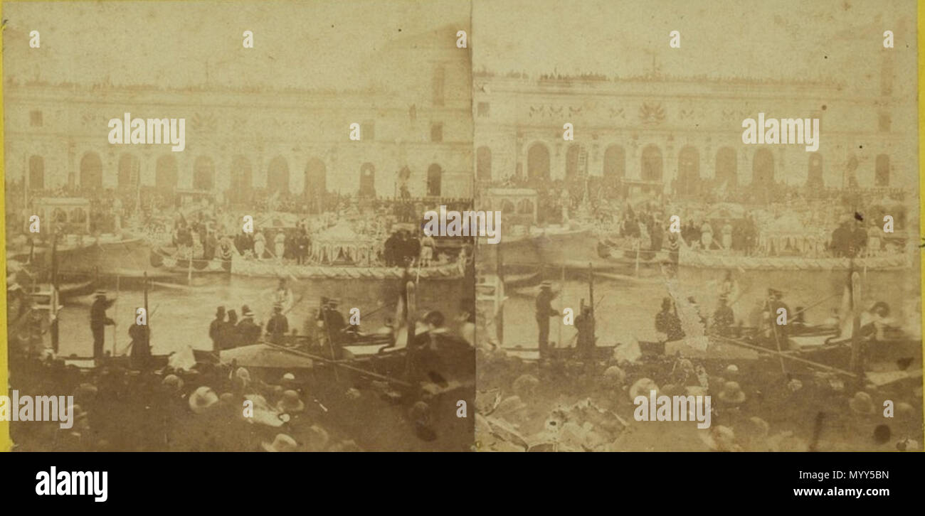 . Italiano: L'arrivo di Vittorio Emanuele II a Venezia 61 L'arrivo di Vittorio Emanuele II a Venezia Foto Stock