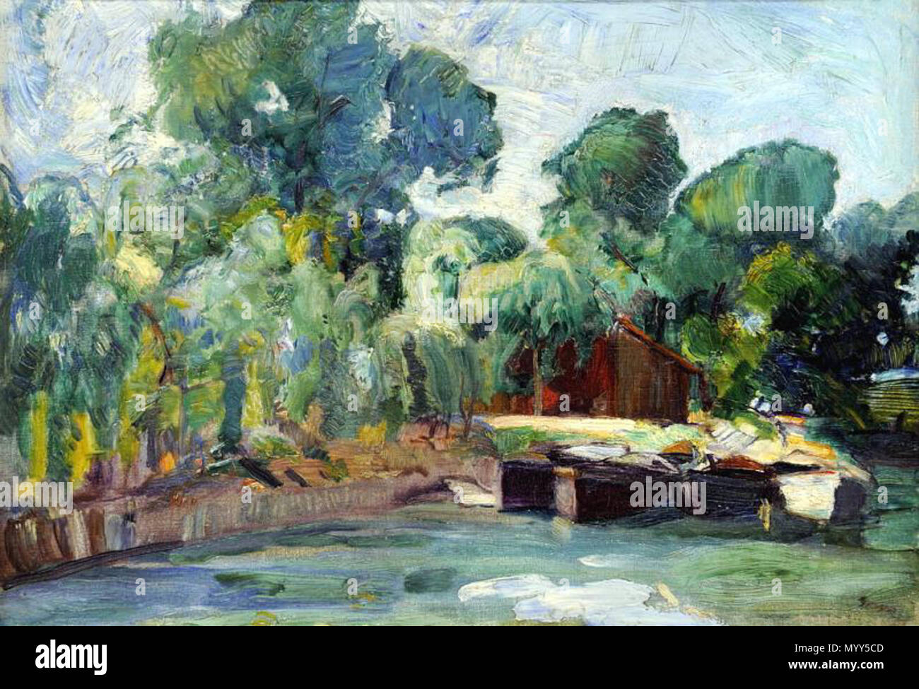 39 Gara barche da pesca sul Sió Foto Stock