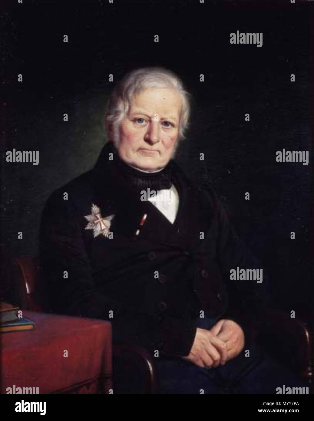 . Inglese: Nicolai Abraham Holten . Data sconosciuta. Sconosciuto (Wilhelm Marstrand?) 74 Nicolai Abraham Holten Foto Stock