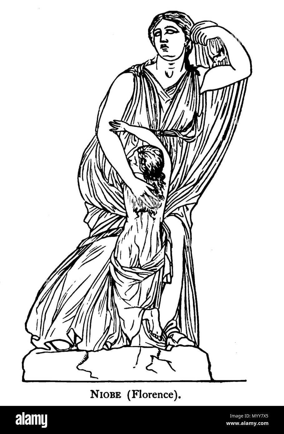 . Niobe (Firenze). 75 Niobe (Firenze). (Mitologia Greca sistematizzato) Foto Stock