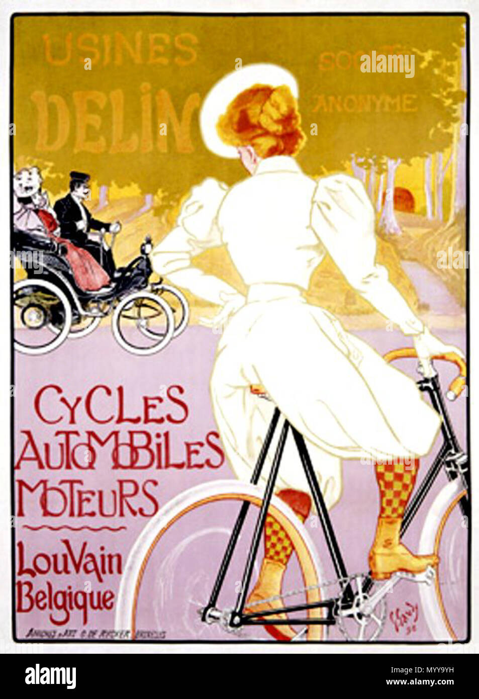 . Poster "cicli Automobiles Moteurs Louvain Belgique' . Georges pacchiano (1872-1940) Descrizione pittore belga, illustrator, poster artist ed incisore Data di nascita e morte 6 Ottobre 1872 1940 Luogo di nascita Sint-Joost-ten-nodo periodo di lavoro 1906- posizione di lavoro Bruxelles, Linkebeek competente controllo : Q582079 RKD:?30440 40 Georges pacchiano05 Foto Stock