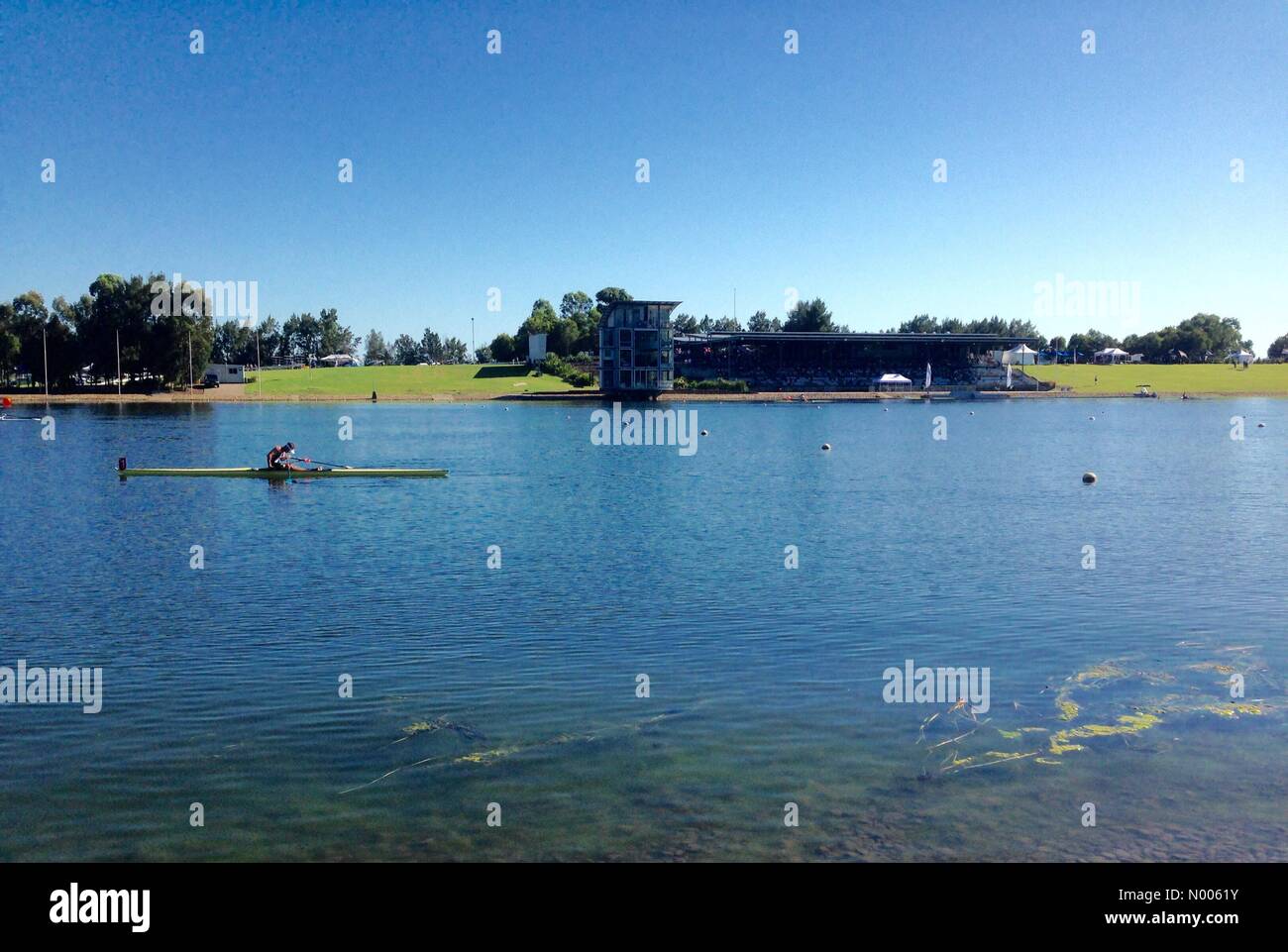 Castlereagh Rd, Castlereagh NSW, Australia. Xiii Febbraio, 2016. Sydney International Regatta Centre (costruito per le Olimpiadi del 2000) ospita il Nuovo Galles del Sud i campionati di canottaggio. Credito: mjmediabox/StockimoNews/Alamy Live News Foto Stock