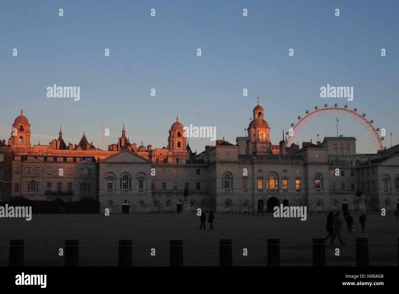 Londra, Regno Unito. Xx gen, 2017. Horseguards Parade al tramonto Credito: Rachel Megawhat / StockimoNews/Alamy Live News Foto Stock