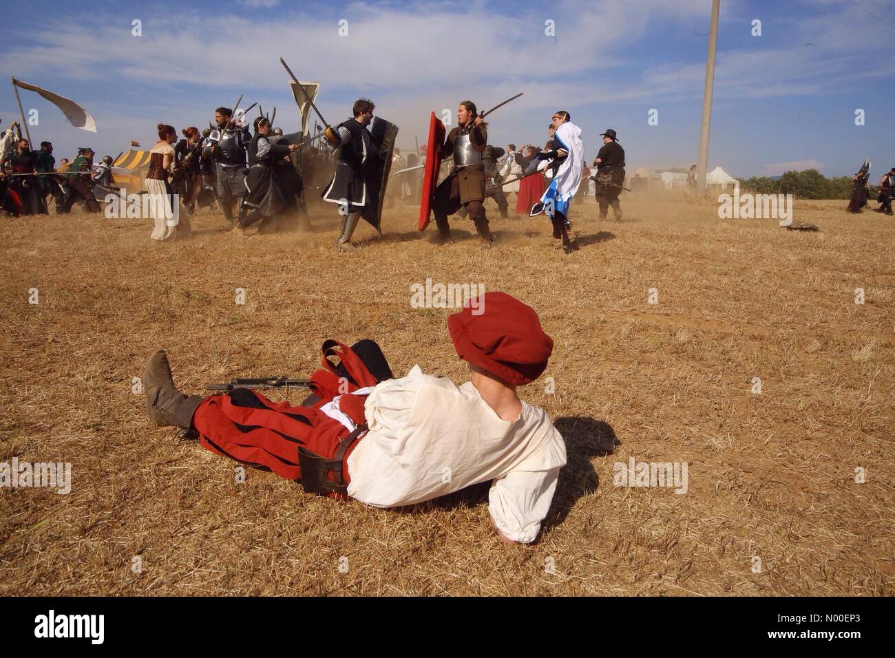 Vetralla, Italia. 1. Giugno 2017. battaglia per la legis, italiano più grande azione vivente il gioco di ruolo, con 1300 partecipanti Credit: Rosso/StockimoNews/Alamy Live News Foto Stock