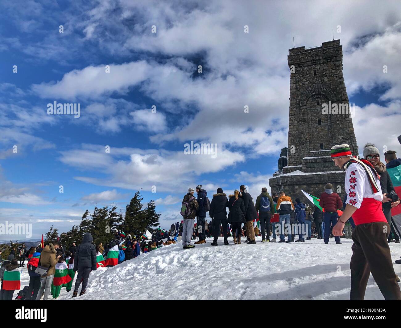 6150 Shipka, Bulgaria. 03 Mar, 2018. Il 3 marzo la Bulgaria segna la liberazione nazionale giorno, Shipka, Bulgaria Credito: Vanya Bovajo/StockimoNews/Alamy Live News Foto Stock