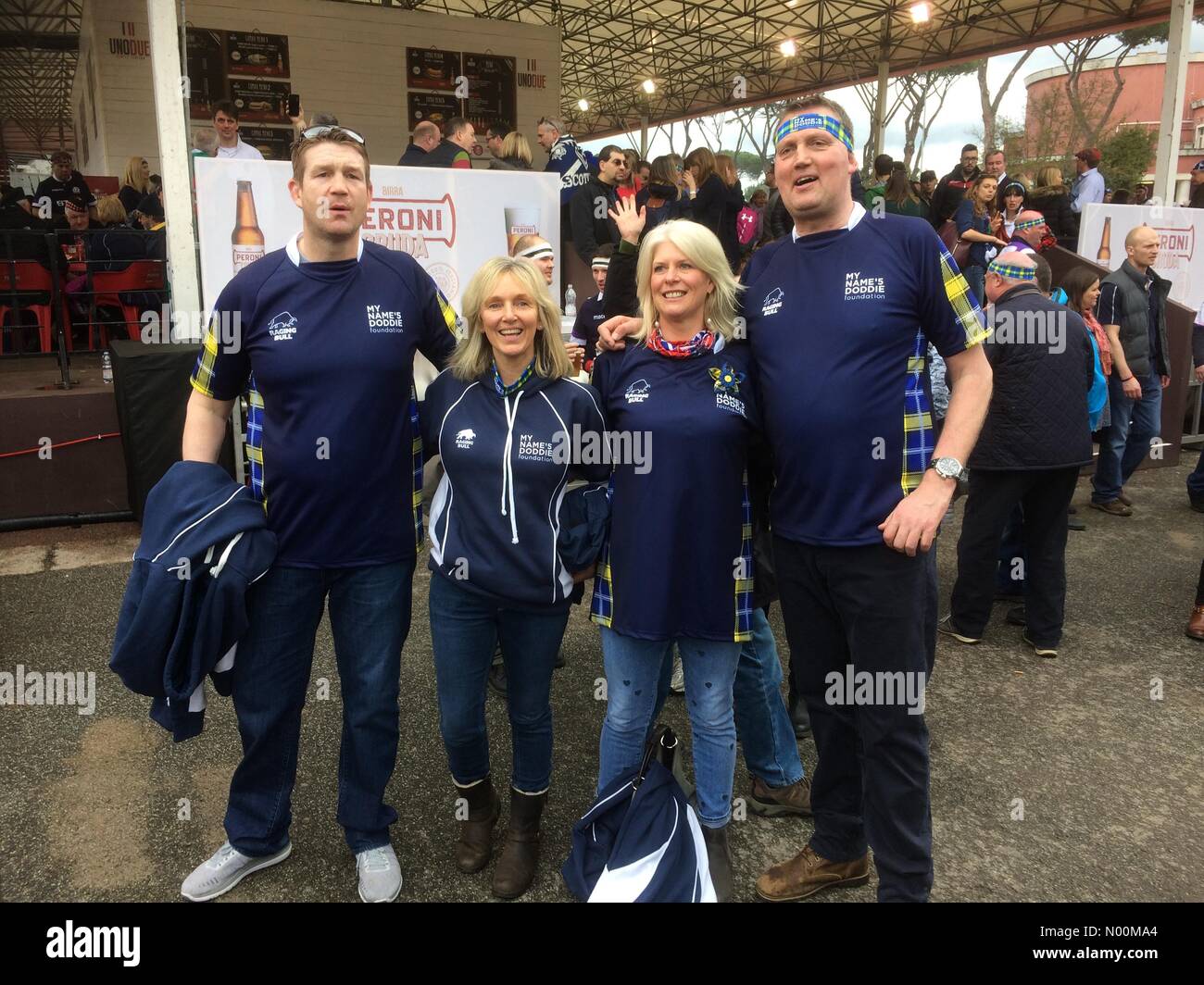 Roma, Italia. Xvii Mar, 2018. Doddie Weir a Roma in anticipo del Rugby - Italia v Scotland Credit: PennPix/Matt Pennington/StockimoNews/Alamy Live News Foto Stock