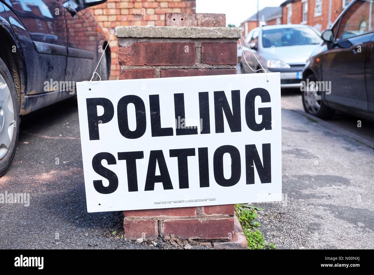Elezioni locali UK - Worcester, Regno Unito - giovedì 3 maggio 2018 - elezioni locali oggi per Worcester City Council per un terzo dei seggi del Consiglio. I seggi elettorali sono aperti in tutta la città. Foto Stock