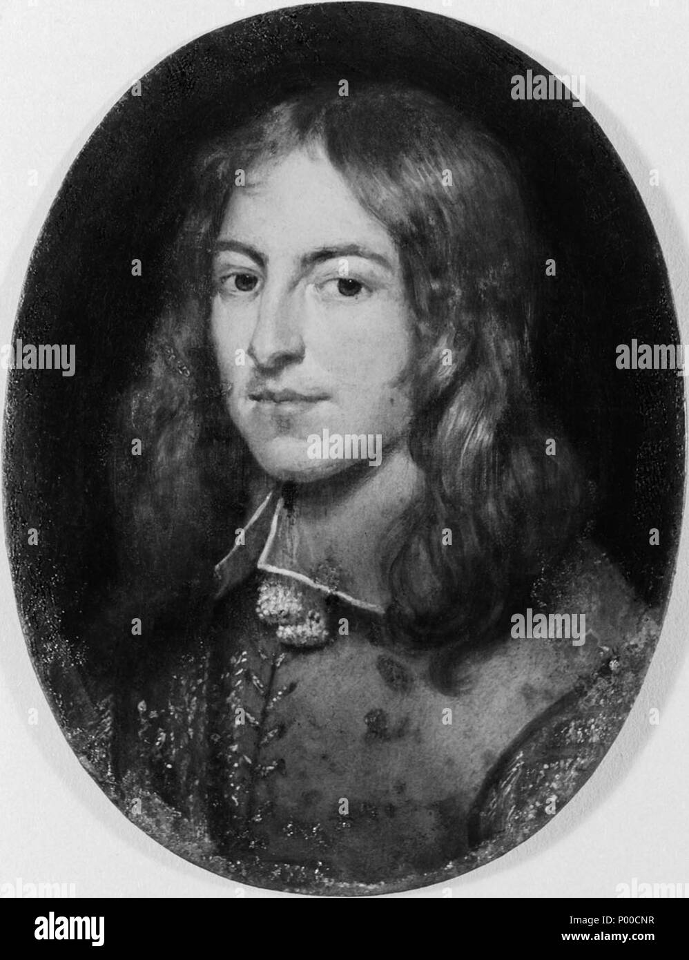 . Nederlands: Portret van Jan Bernard Schaep. Olieverf op zilver. 10,5 × 8,5 cm (4.1 x 3.3 in). Amsterdam, Amsterdam Museum (SA 7265). Vroeger Rijksmuseum Amsterdam (SK-C-42). . Tra 1650 e 1700. Cerchio di Caspar Netscher (circa 1639-1684) nomi alternativi Gaspar Netscher, Gaspard Netscher Descrizione German-Dutch pittore, disegnatore e incisore e miniatore Data di nascita e morte circa 1639 15 gennaio 1684 Luogo di nascita e morte Heidelberg o Praga il lavoro dell'Aia periodo dal 1642 fino al 1684 la posizione di lavoro Arnhem (1642-1654), Deventer (circa 1654), Bordeaux (1658-1662), Foto Stock