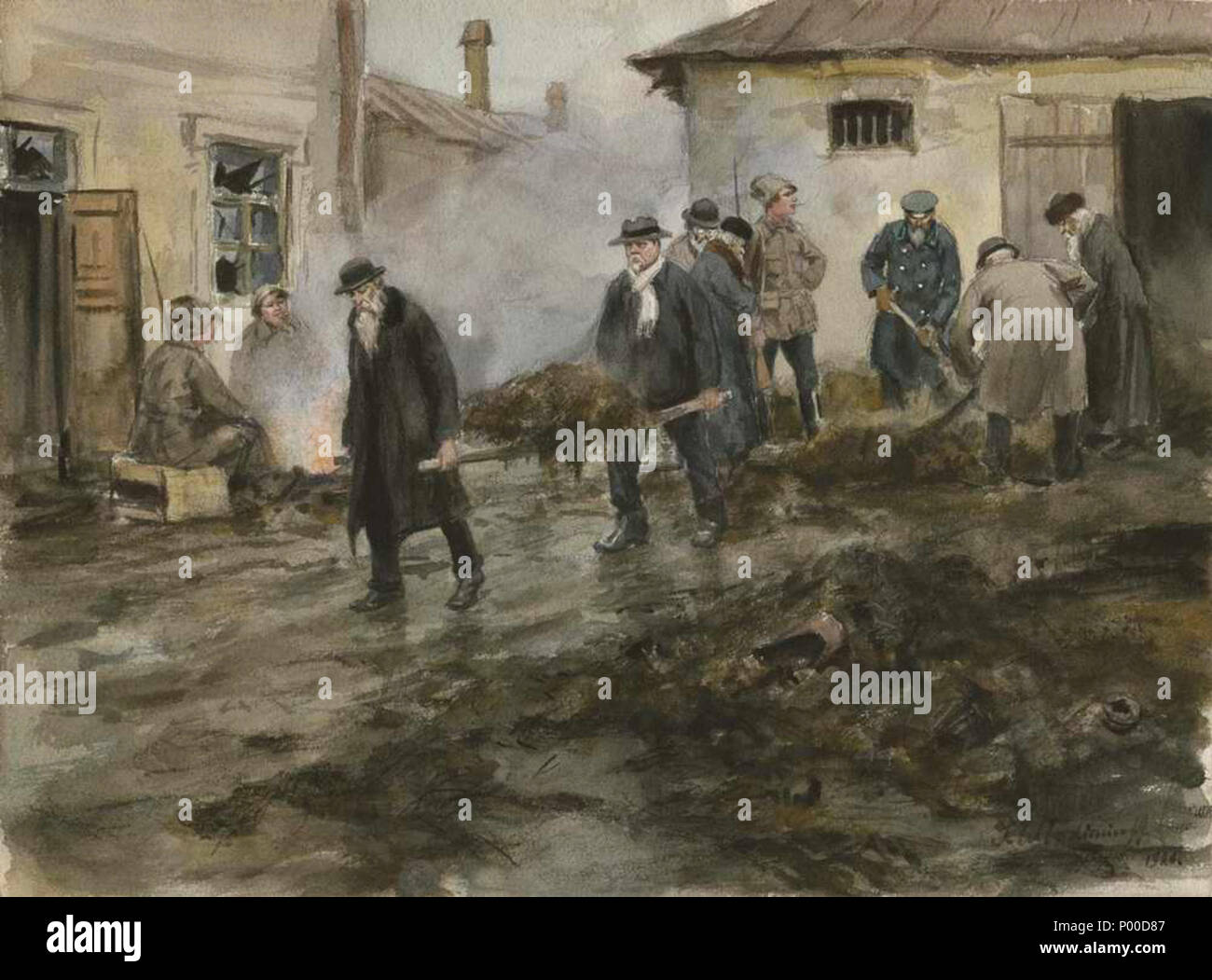 . Русский: Картины художника Ивана Владимирова (1870-1947) . prima di 1947. Ivan Vladimirov 51 Ivan Vladimirov ex-tsar-s-DIPENDENTI-su-costretti alla manodopera Foto Stock