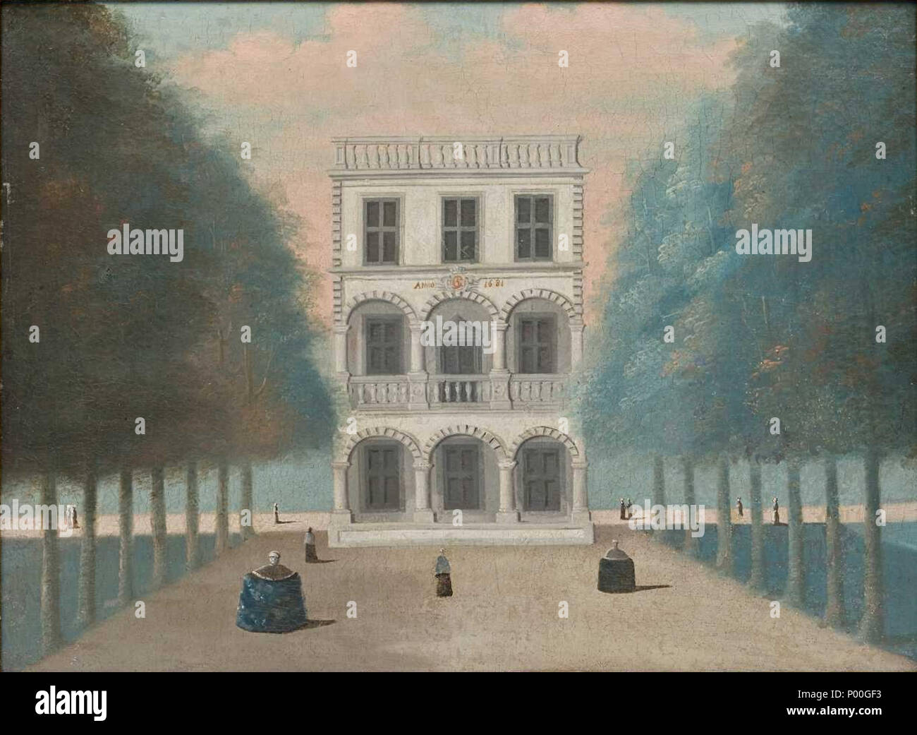 . Inglese: Marienlyst in giardini di Kronborg a Helsingør, Danimarca 69 Marienlyst pol pittura Foto Stock