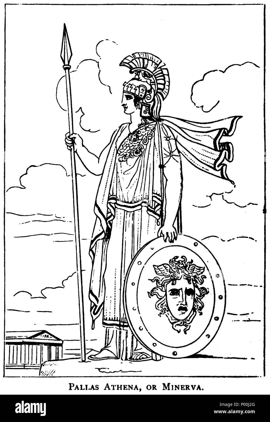 . Pallade Atena o Minerva. 79 Pallas Athena o Minerva. (Mitologia Greca sistematizzato) Foto Stock