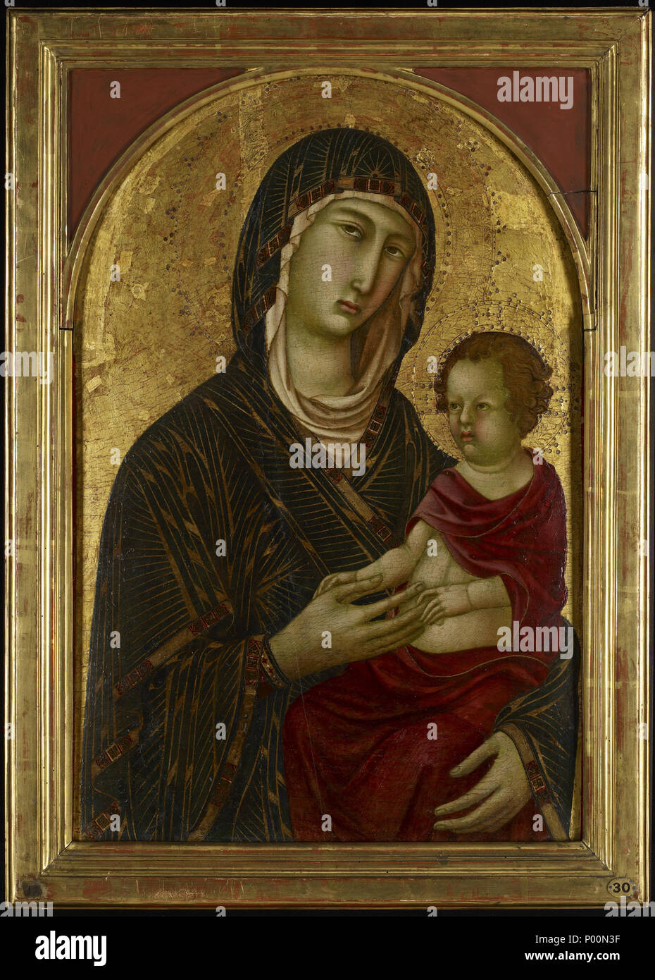 . Inglese: la Madonna e il Bambino . circa 1310 92 Segna di Buonaventura - Madonna e Bambino - 87.64 - Minneapolis Institute of Arts Foto Stock