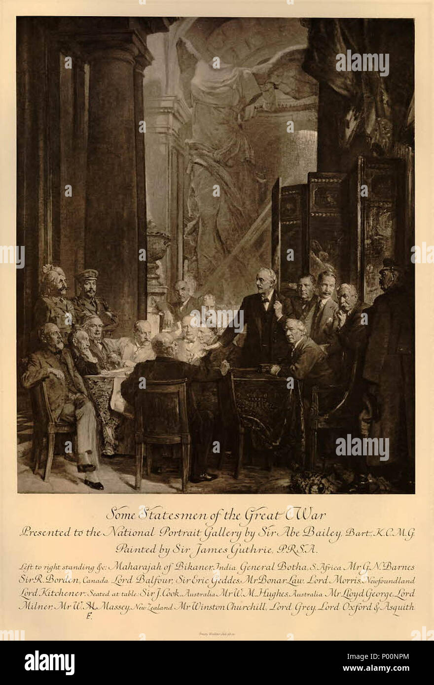 . Inglese: Alcuni statisti della Grande Guerra . tra il 1924 e il 1930 94 Alcuni statisti della Grande Guerra Foto Stock