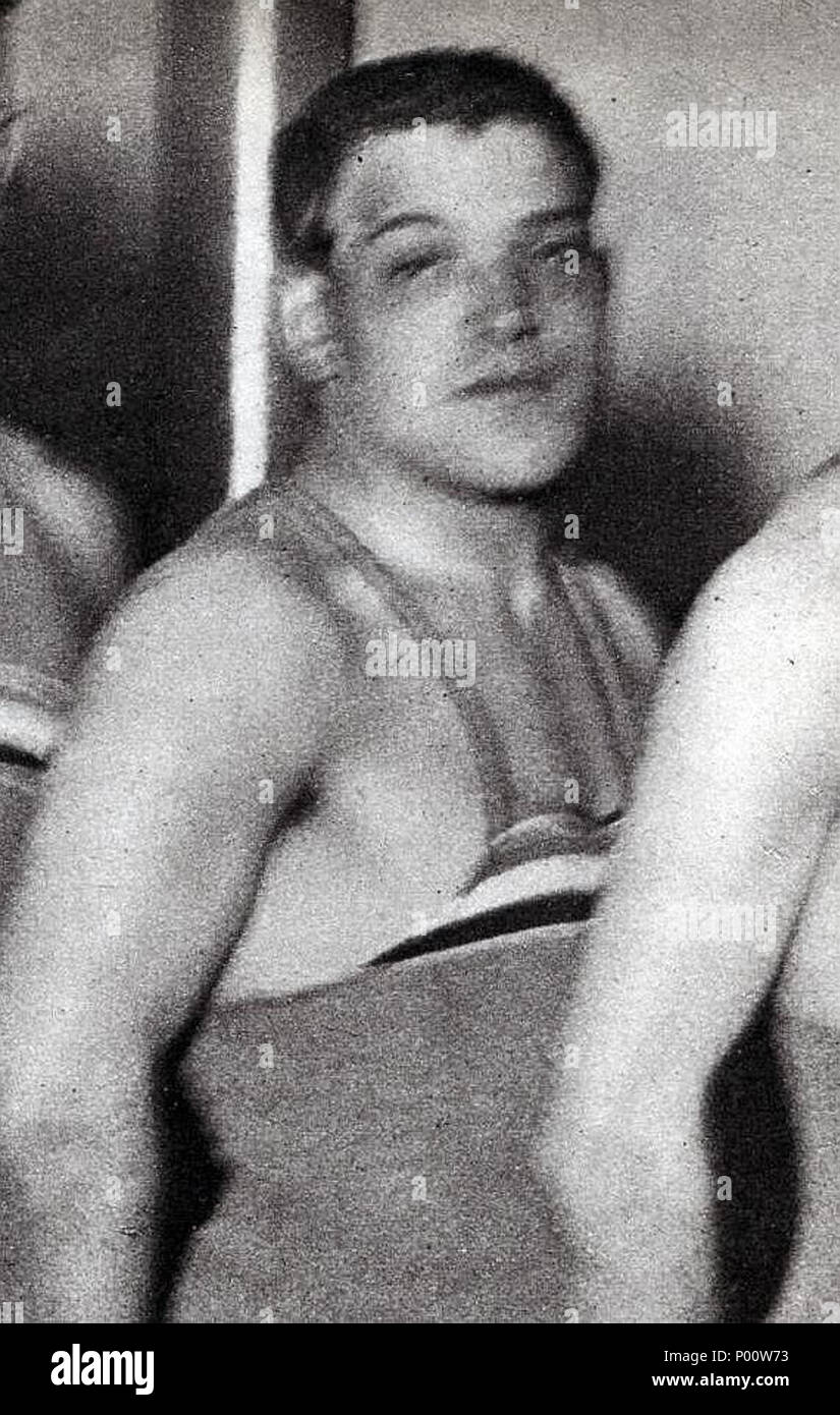 108 Émile Poilvé, campione olympique de lutte 1936 en poids moyens Foto Stock