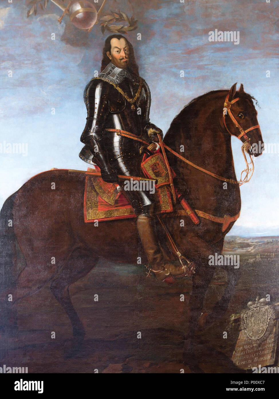 . Italiano: Ritratto equestre di Albrecht von Wallenstein 89 Ritratto equestre di Albrecht von Wallenstein Foto Stock