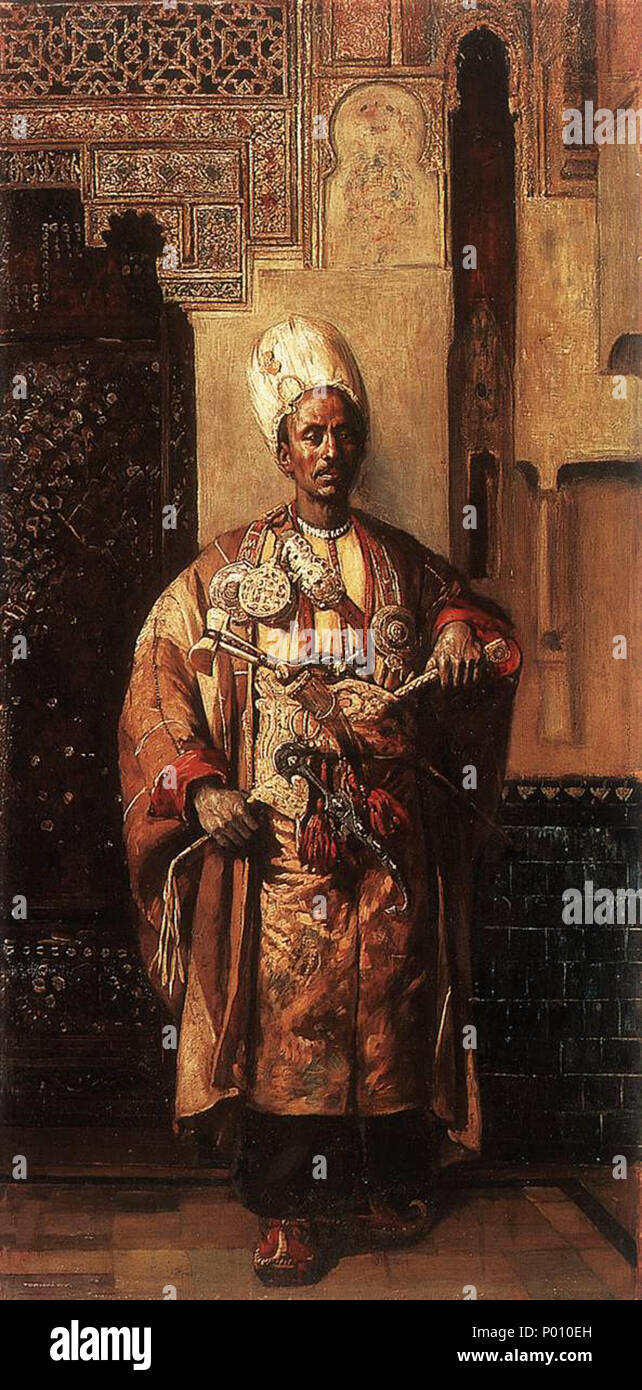 . Uomo arabo con le armi . Data sconosciuta 100 Tornai uomo arabo con bracci Foto Stock