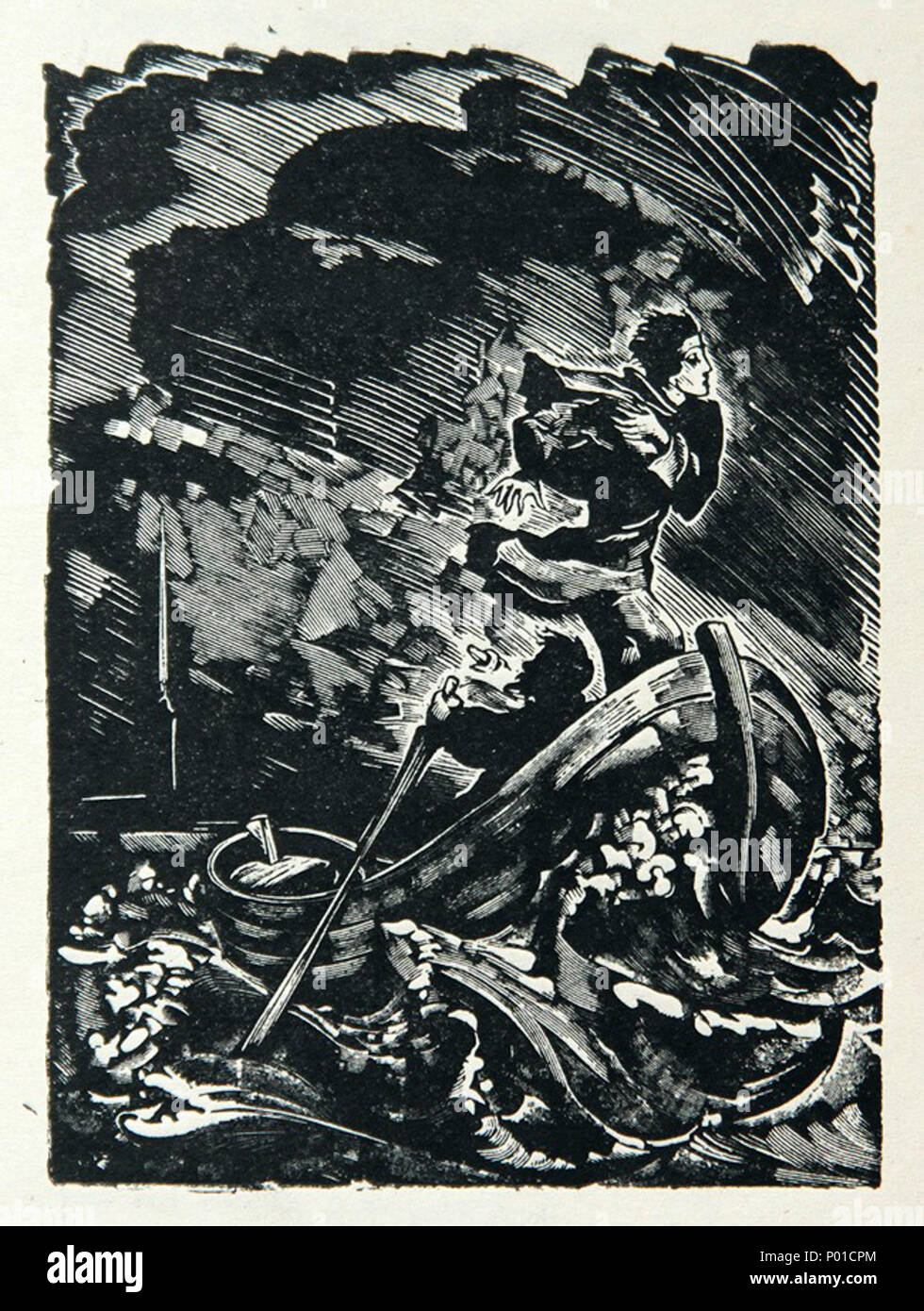 118 Кравченко Иллюстрация к поэме Пушкина Медный всадник Foto Stock