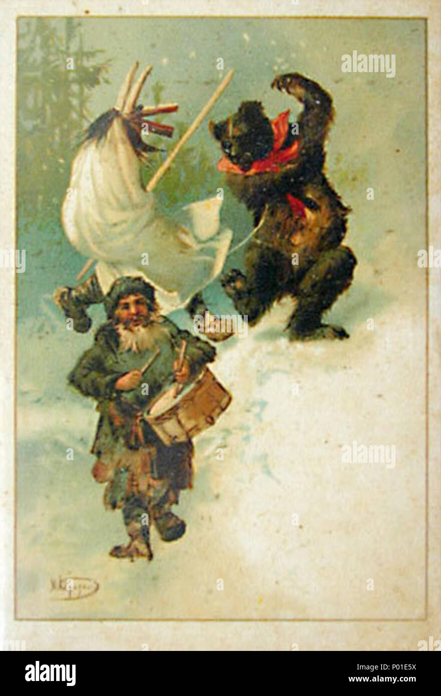 123 Рождественская открытка Foto Stock