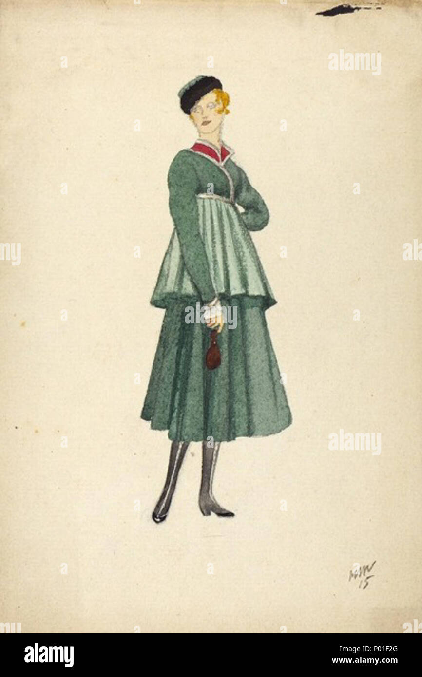 125 Тырса Дама в зеленом 1915 Foto Stock