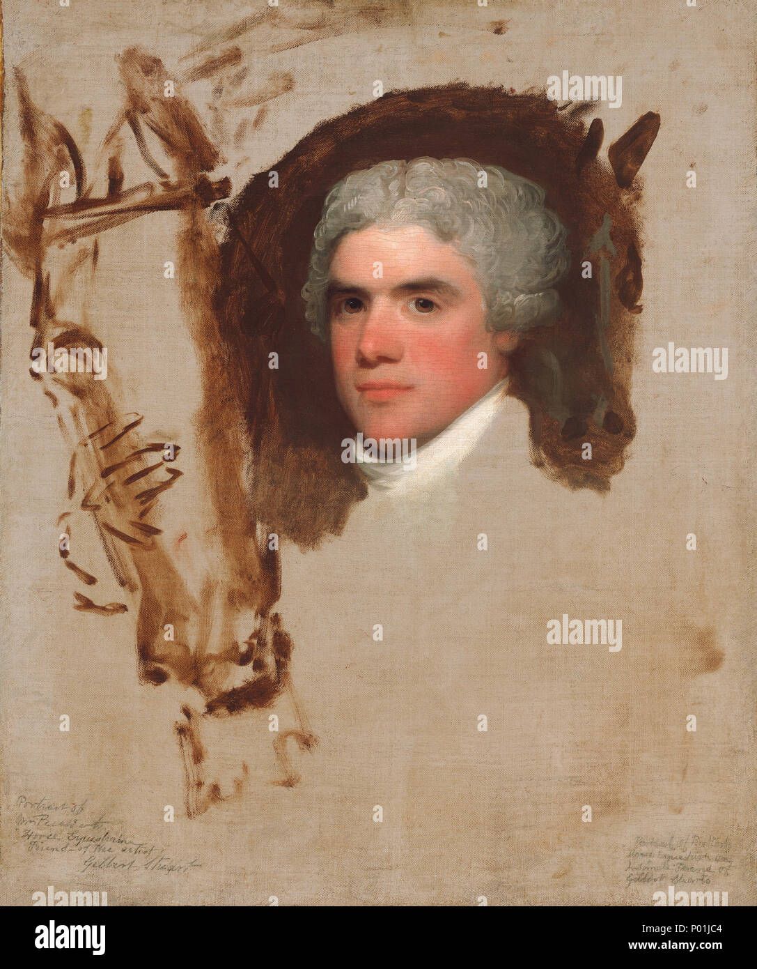 Gilbert Stuart (American, 1755 - 1828 ), John Bill Ricketts, 1795/1799, olio su tela, dono della sig.ra Robert B. Noyes in memoria di Eliseo Riggs 12 John Bill Ricketts A17980 Foto Stock
