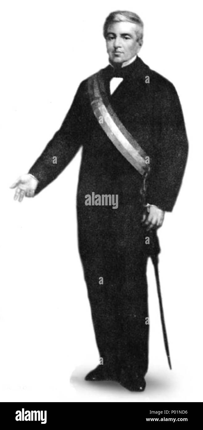 . Fonte:Museo Historico Nacional de Chile pictue di dal XIX secolo Segundo retrato oficial de Manuel Montt. Data:1857 == . Il 31 luglio 2010, 07:33 (UTC). Manuel Montt 10.jpg: Desconocido lavoro derivato: Rec79 (PARLA) 1 Manuel Montt 10 tagliato Foto Stock