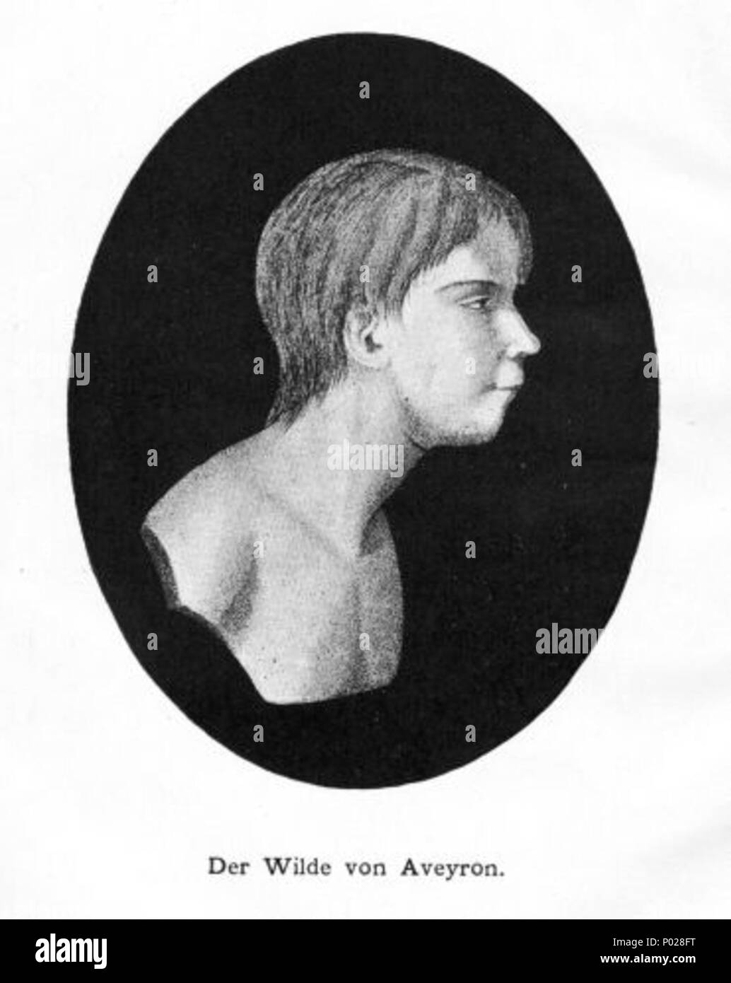 . Inglese: Victor di Aveyron Русский: Виктор из Аверона, Дикарь из Аверона, мальчик-дикарь, обнаруженный в 1798 году во Франции и воспитанный Жаном Итаром. . 2013. 25 sconosciuto Victor di Aveyron Foto Stock