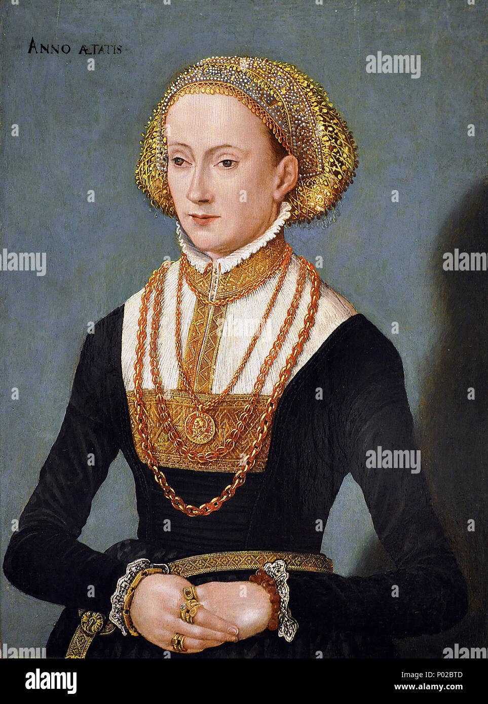 . Ritratto di una donna di età compresa tra 24 o 25. circa 1548 15 Pencz Ritratto di una donna di età compresa tra 24 o 25 Foto Stock
