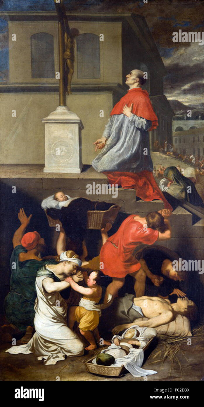 5 Bertholet Flemalle, Saint Charles Borromée et les pestiférés (Cathédrale St-Paul, Liegi) Foto Stock