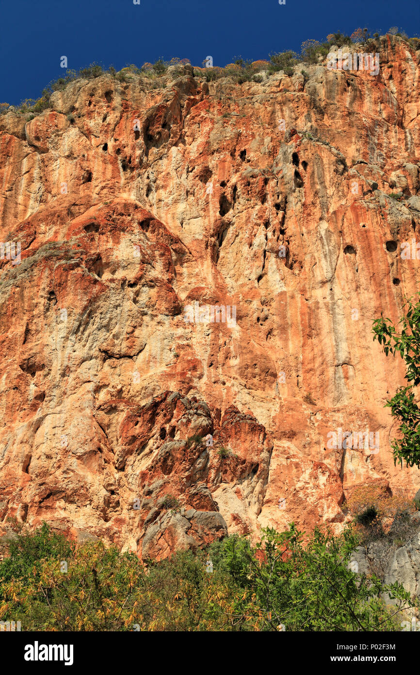 Cliff Coast Mountains, Grecia Foto Stock