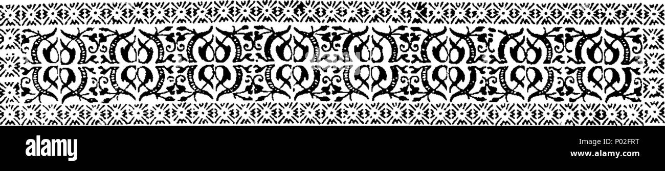 . Inglese: Fleuron dal libro: una breve storia della successione alla corona d'Inghilterra. In cui i fatti, raccolti dalla migliore autorità, sono oppos'd al romanzo assertors di irrinunciabile diritto ereditario. 28 Una breve storia della successione alla Corona di Inghilterra Fleuron T029633-4 Foto Stock