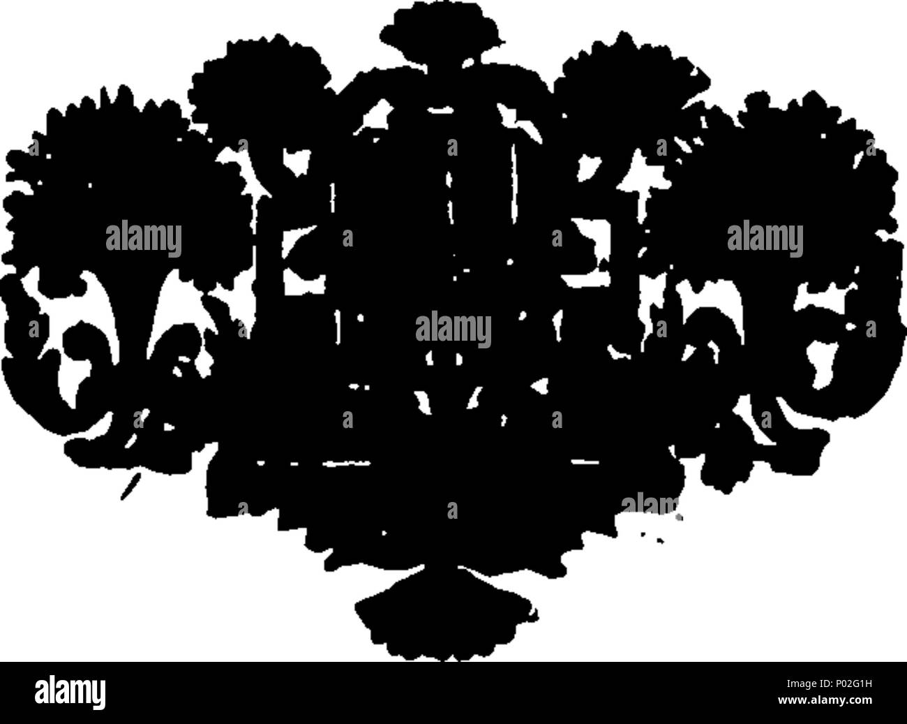 . Inglese: Fleuron dal libro: un calcolo degli scambi con l'estero, come esercitate sul Royal Exchange di Londra: o, tabelle, ma racconteremo in una sola volta o da un paio di aggiunte, qualsiasi somma di denaro inglese reduc'd in specie estere, e allo stesso modo qualsiasi somma di specie estere reduc'd in inglese, di denaro a titolo di scambio, a vari prezzi, come di volta in volta lo scambio può salire o scendere. Da Edward Oldenburgh, merchant. 28 un calcolo degli scambi con l'estero Fleuron T135568-5 Foto Stock