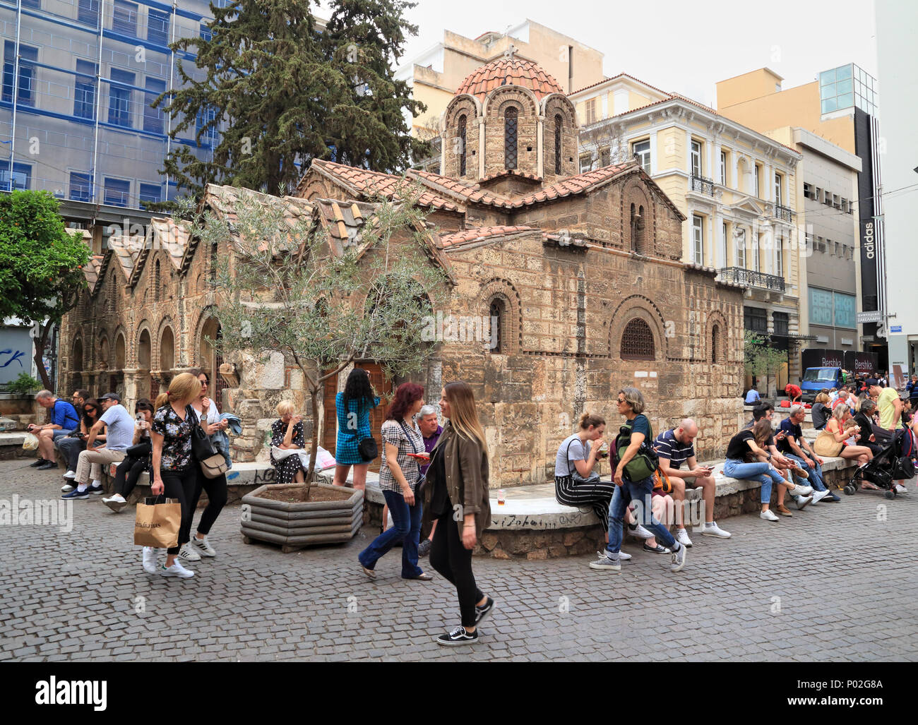 La chiesa di Panaghia Kapnikarea, Atene Foto Stock