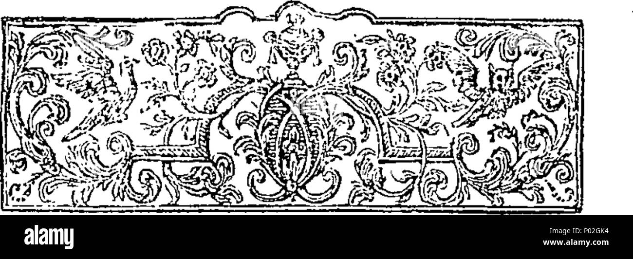 . Inglese: Fleuron dal libro: un catalogo di libri selezionati dalle librerie di diverse persone defunto. Tra i quali sono i seguenti: Dugdale's Baronage, 2 vol. -Hist. di St. Pauls, best modifica. Stevens è Continuat. Di Dugdale's Monast. Clarendon's Hist. 3 vol. Thoresby di Antichità di Leeds. Plott's antichità di Staffordsh. - Di Oxfordshire Wright's Antiq. Di Rutlandshire. La Guillim araldica. Millar Gardiners del dizionario. Gibson's Camden, 2 vol. Burnett il proprio tempo, 2 vol. Rapin's Hist. d'Inghilterra, 2 vol. Jenkins è di 8 cent. di relazioni. Legno Instit. delle legislazioni dell'Ing. Patrick, Louth, Foto Stock