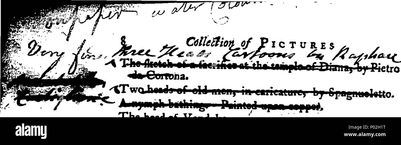 . Inglese: Fleuron dal libro: un catalogo della collezione di foto nella libreria presso la chiesa di Cristo, lasciò in eredità al Collegio, dal defunto generale pretesto. A cui si aggiunge un catalogo dei ritratti in Christ Church Hall. 31 Un catalogo della collezione di foto nella libreria presso la chiesa di Cristo, lasciò in eredità al Collegio, dal defunto generale pretesto Fleuron T161948-3 Foto Stock
