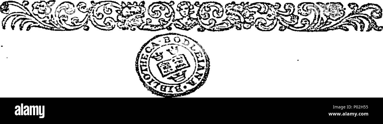 . Inglese: Fleuron dal libro: un catalogo delle intere librerie di Dr. Rathbone e il sig. A. Geekie, chirurgo, (entrambi deceas'd) costituito da più elette e la maggior parte dei libri di pregio in quasi tutte le lingue e la facoltà, vale a dire il Physick, chirurgia, Chymistry, Mathematicks, commercio, giardinaggio, Viaggi, storia, antichità, la Divinità, Poesia, di dizionari, lessici, &c. in Greco, Latino, Italiano, Francese, &c. Tra i molti altri altrettanto buoni sono, Folio. La Biyle dict. 5 vol. Collier's dict. 4 vol. Dictionaire de Morery, avec la supplemento, 6 vol. Rapin's Hist. Di Engl. 2 vol. Kennett's Hist. Di Engl. 3 vol. Fuller' Foto Stock