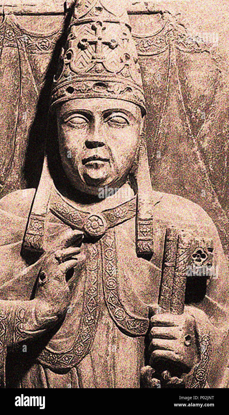 14 Benoît XII Paolo de Siena 1341 crypte de St Pierre de Rome Foto Stock