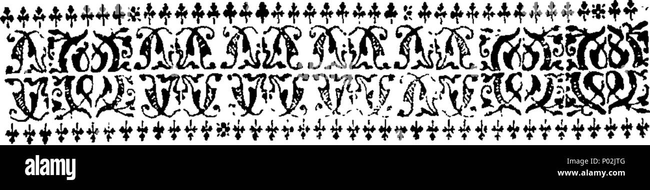 . Inglese: Fleuron dal libro: una raccolta di ballate, e alcune altre poesie occasionali. Da William Tunstall, Gent. Durante la sua Consinement nella Marshalsea. A cui si aggiungono, San Cipriano il discorso al Donatus: fatto in Inglese Metro, dallo stesso autore. 39 Una raccolta di ballate, e alcune altre poesie occasionali Fleuron T000037-2 Foto Stock