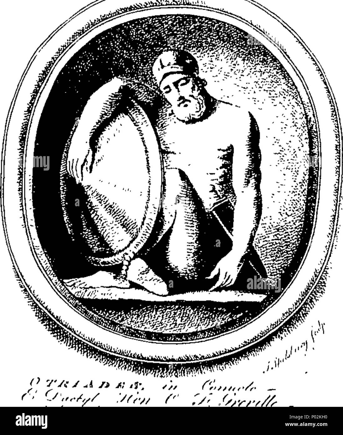 . Inglese: Fleuron dal libro: una raccolta di cinquanta stampe da gioielli antichi. Nelle collezioni di destra onorevole Earl Percy, gli onorevoli C. F. Greville e T. M. Slade, Esquire. Incisa dal sig. John Spilsbury. 41 Una raccolta di cinquanta stampe da gioielli antichi Fleuron N030560-5 Foto Stock