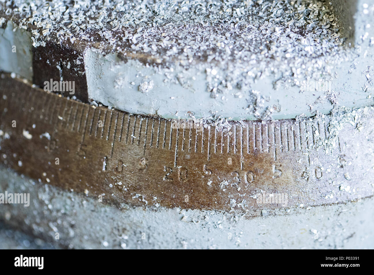 Dettaglio delle macchine in impianti di ingegneria Foto Stock