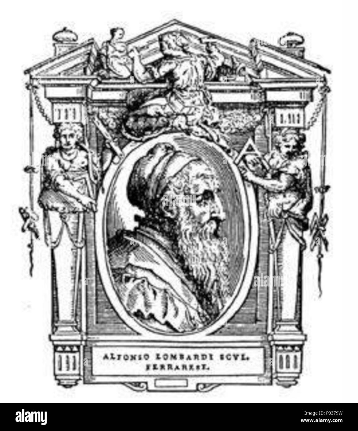 . Illustratio da 'Le vite' da Giorgio Vasari, edizione del 1568. Per l'artista ritratto vedere filename . 1568. Giorgio Vasari (1511-1578) nomi alternativi descrizione Vasari pittore italiano, architetto e storico della data di nascita e morte 30 Luglio 1511 27 Giugno 1578 Luogo di nascita e morte Arezzo Firenze sede di lavoro Firenze, Rom, Arezzo competente controllo : Q128027 VIAF:?ISNI 46768219:?0000 0001 2130 9590 ULAN:?500017608 LCCN:?n79084160 NLA:?35578126 WorldCat engravours sconosciuto 14 109 le vite, Alfonso lombardi Foto Stock