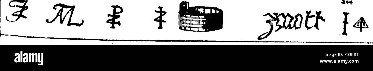 . Inglese: Fleuron dal libro: un Dizionario biografico; contenente un account storico di tutti gli incisori, fin dai primissimi tempi della tecnica di incisione al momento presente; e un breve elenco dei loro più pregiate opere. Con il cyphers, monogrammi, e particolare di marchi, utilizzato da ogni master, accuratamente copiati da originali e correttamente spiegato. Per cui è preceduto, un saggio sul luogo e il progresso della tecnica di incisione, entrambi su rame e su legno. Con alcuni curiosi esemplari delle prestazioni dei più antichi artisti. Da Joseph Strutt. ... 24 Un dictiona biografico Foto Stock