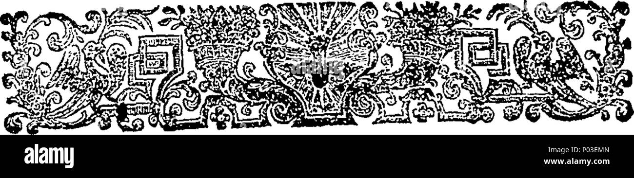 . Inglese: Fleuron dal libro: un chiaro stadio, e nessun favore: o, la tragedia e la commedia in guerra. Occasione'd dall'emulazione dei due eroi theatric, Davide e Goliah. A sinistra per la decisione imparziale della città. 37 A CANCELLARE stadio, e nessun favore- o, la tragedia e la commedia in guerra Fleuron T004604-3 Foto Stock