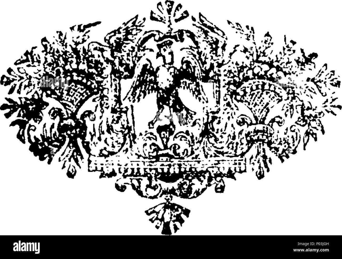 . Inglese: Fleuron dal libro: una collezione di antiche ballate. Rettificato da le migliori e le più antiche copie esistenti. Con introduzioni storico e critico. Illustrato con lastre di rame. Vol.II. 44 Una collezione di antiche ballate Fleuron T144721-36 Foto Stock