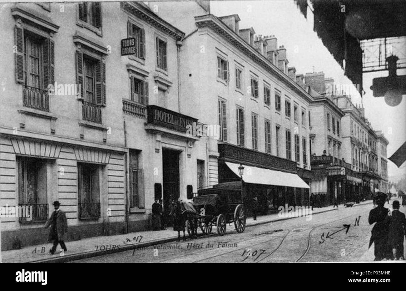 104 Vieux tours, rue Royale, rue nationale, Hôtel du Faisan, auteur inconnu, debutto 1900 Foto Stock