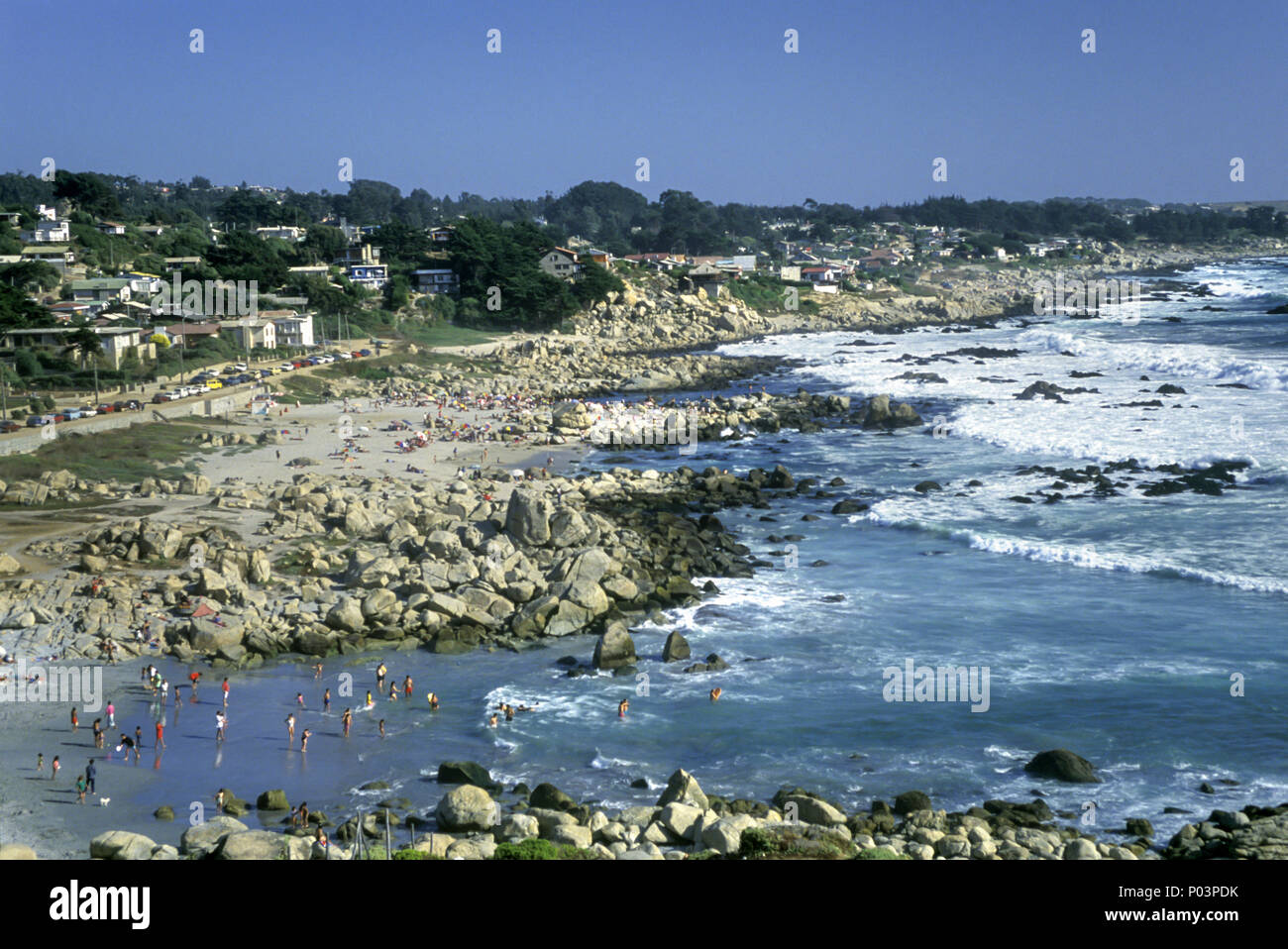 1992 ANGAROA storica spiaggia EL QUISCO CILE Foto Stock