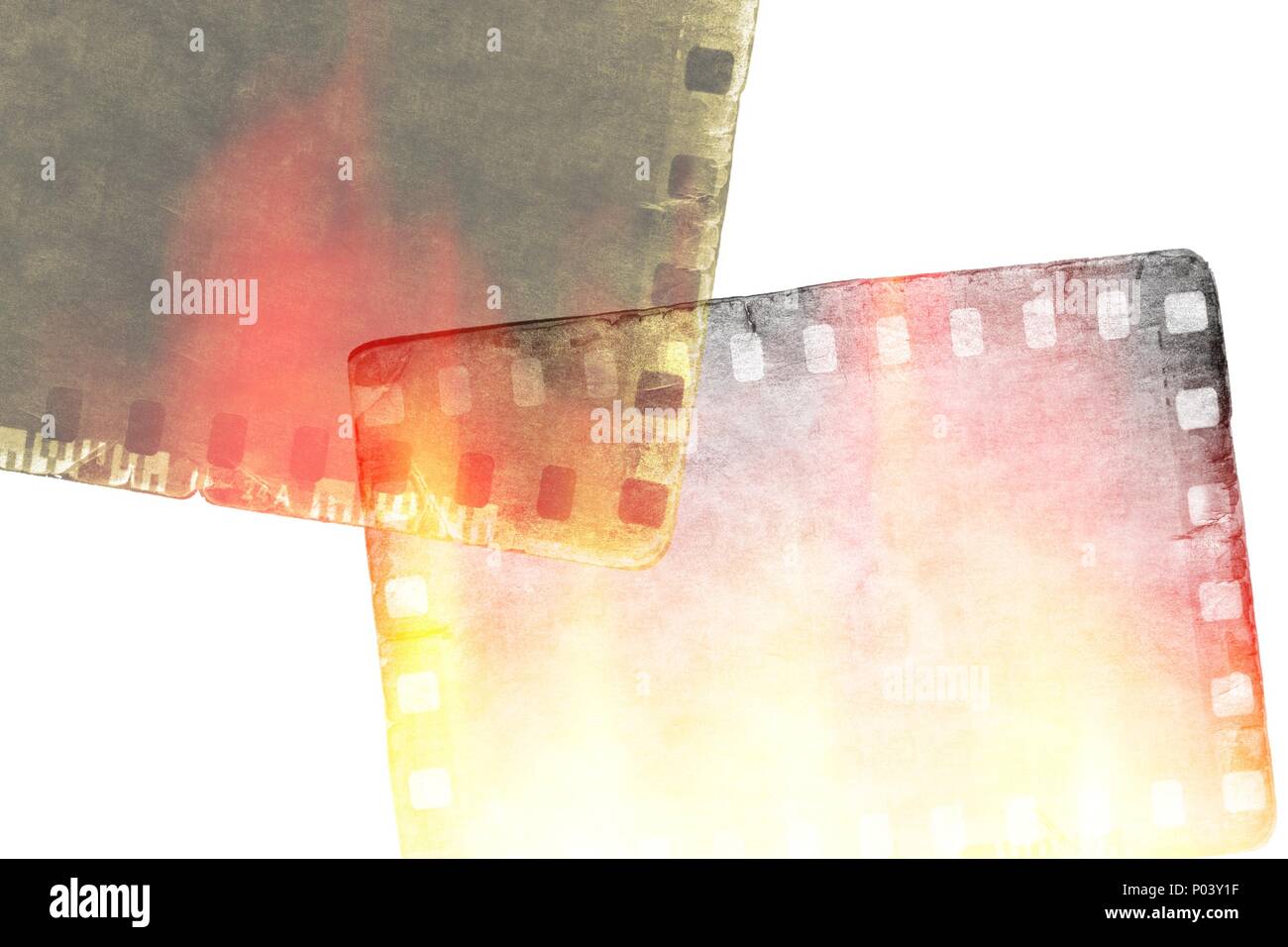 Grunge striscia di pellicola frame con effetto bruciato Foto stock - Alamy
