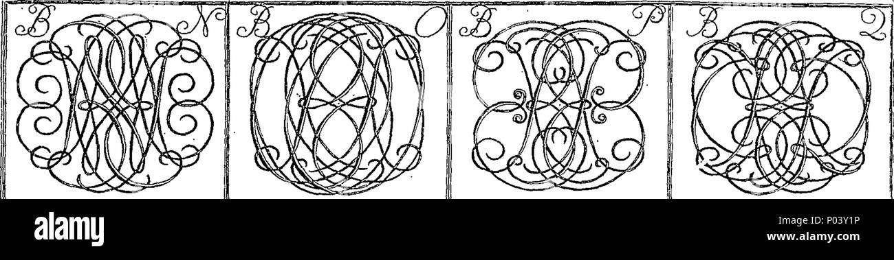 . Inglese: Fleuron dal libro: un alfabeto completo di cyphers invertiti & invertiti. Composto da James Pigot. 65 Un alfabeto completo di cyphers invertita e invertiti. Composto da James Pigot. Fleuron T125566-10 Foto Stock