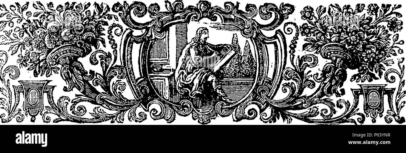 . Inglese: Fleuron dal libro: una storia completa di Algeri. Per cui è preceduto, un epitome della storia generale di Barberia, fin dai tempi più antichi: intervallati con molti passaggi di curiosi e commento, non toccato da ogni scrittore qualunque. Da J. Morgan. 68 Una storia completa di Algeri Fleuron T151063-17 Foto Stock